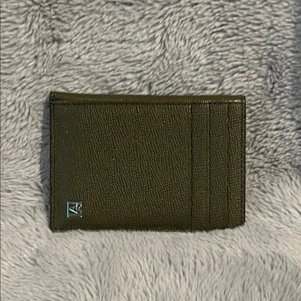MCM Unisex Green Leather Wallet Compact Design
